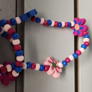 Kids necklace and bracelet  it is wood